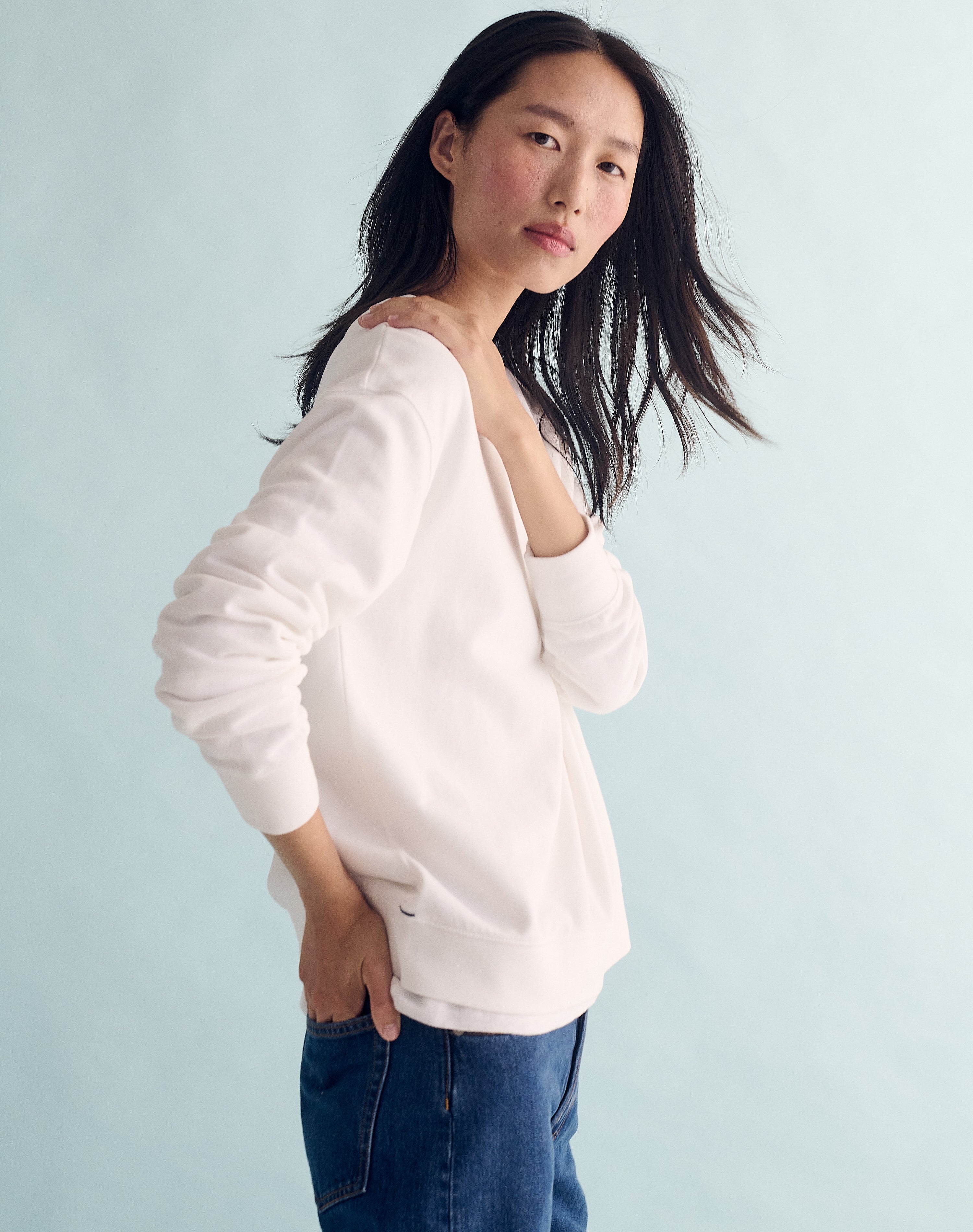 The Lived-In Loopback / Classic-Fit - White / Archive Sale