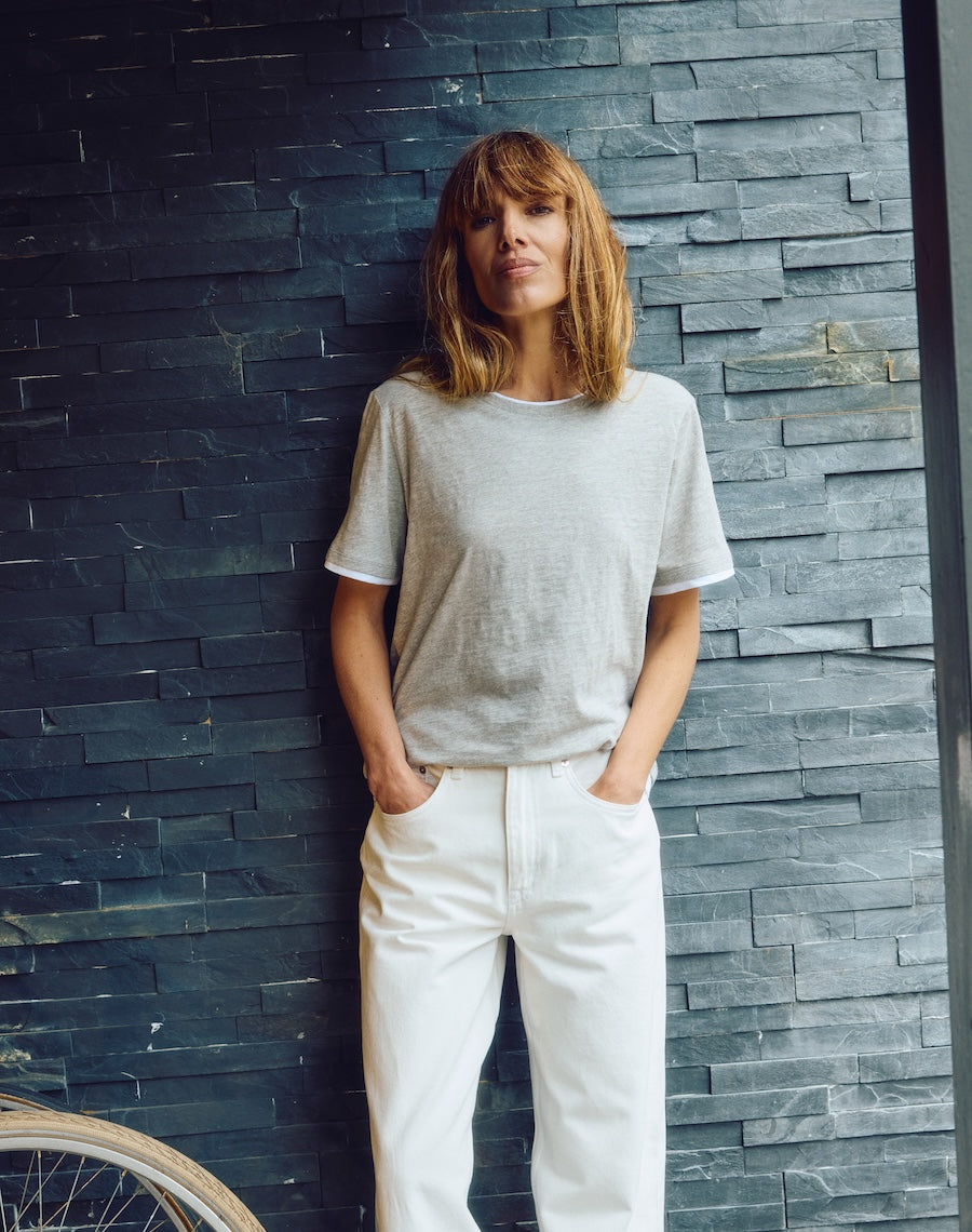 The Layered Tee / Short Sleeve - Grey