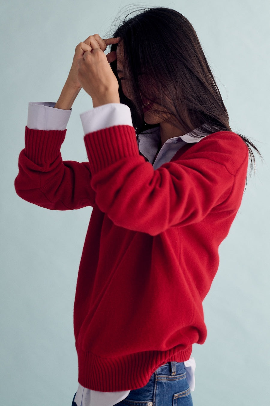 The Relaxed V - Carmine / Archive Sale