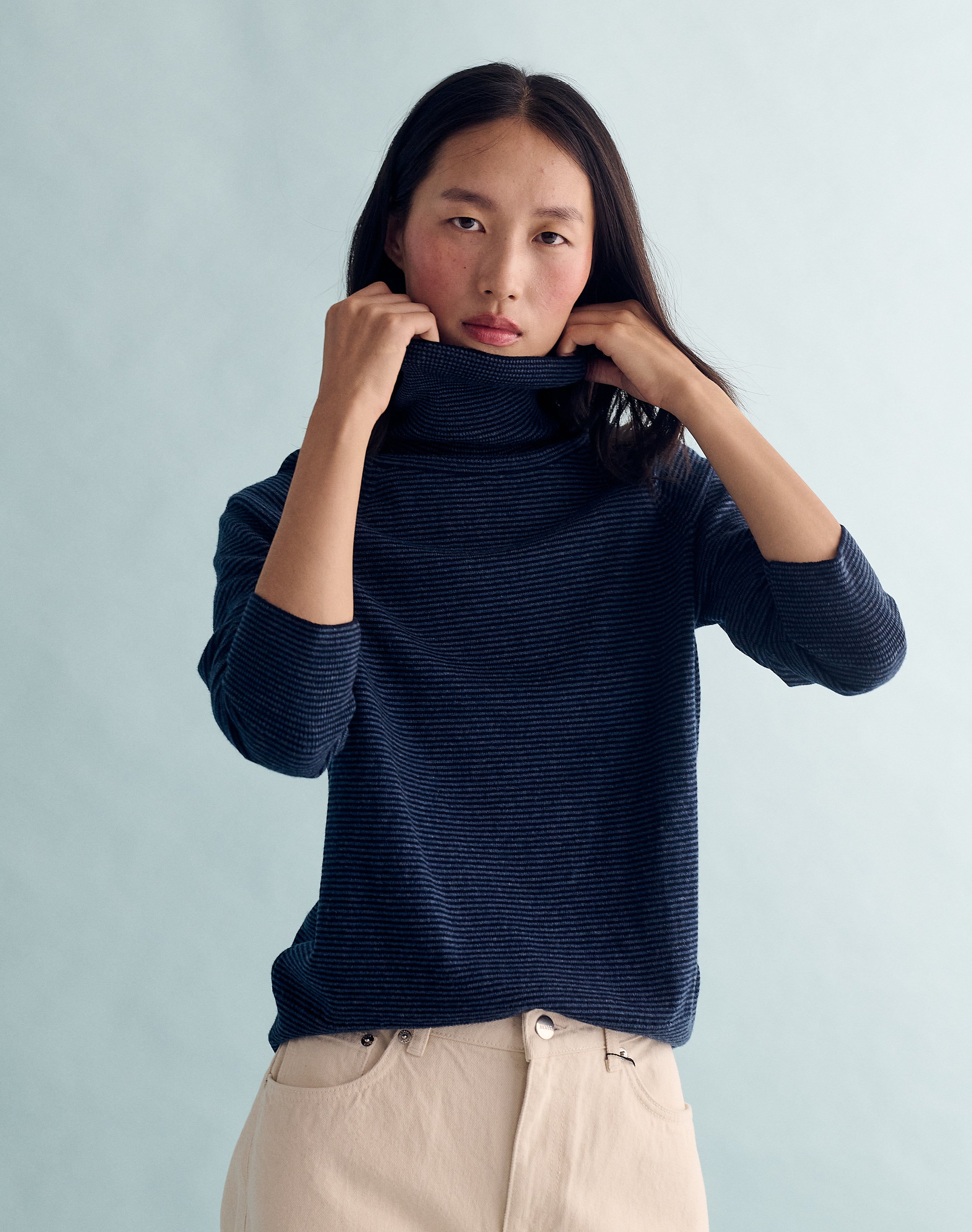 The Weekend Polo - Navy + Atlantic Blue / Archive Sale