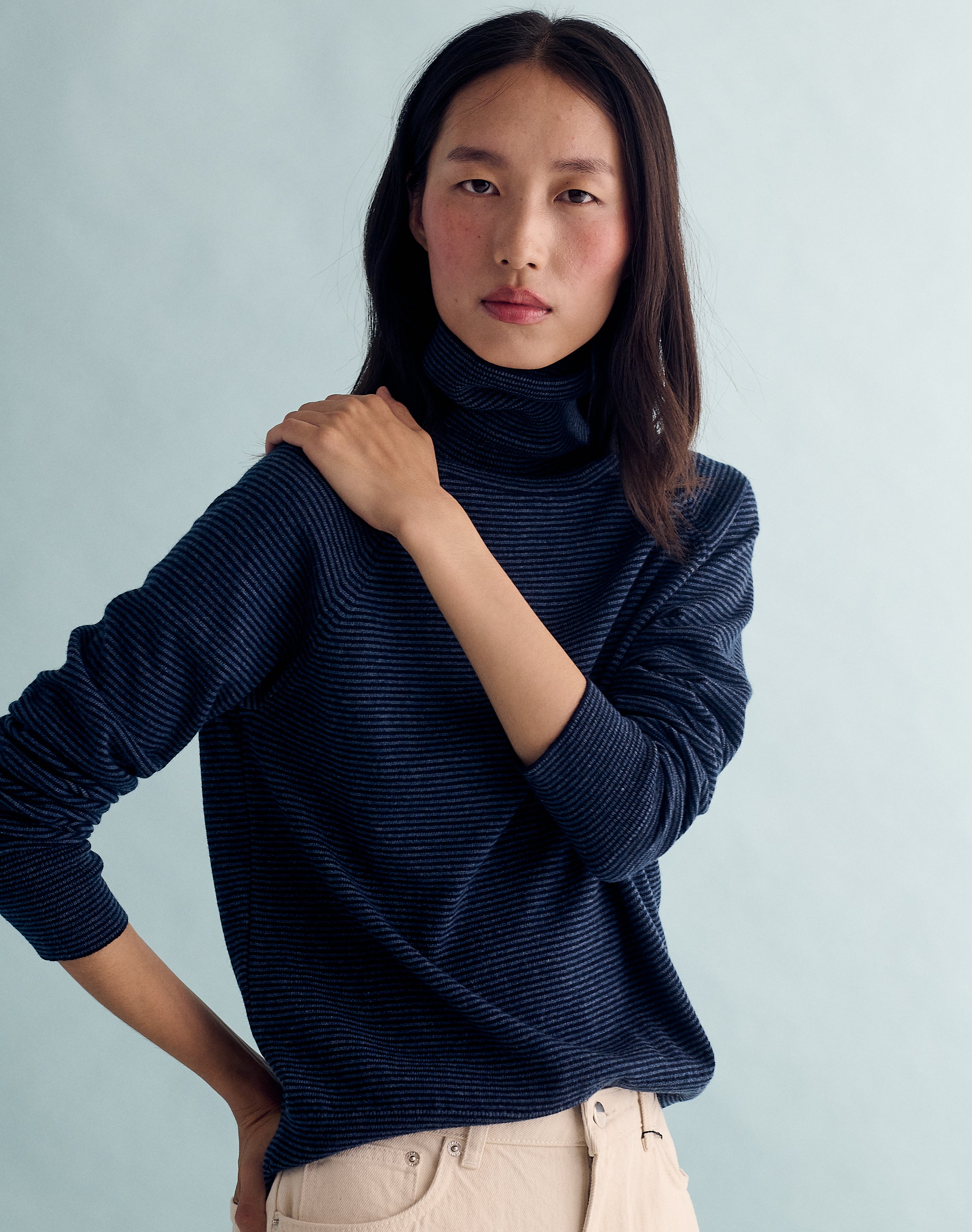 The Weekend Polo - Navy + Atlantic Blue / Archive Sale