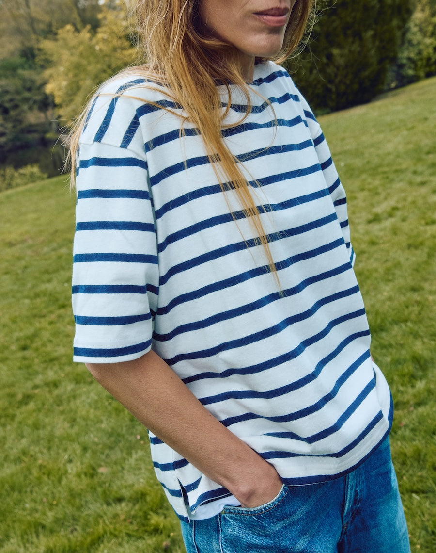 The Breton / The Tee - Ecru + Navy / Archive Sale