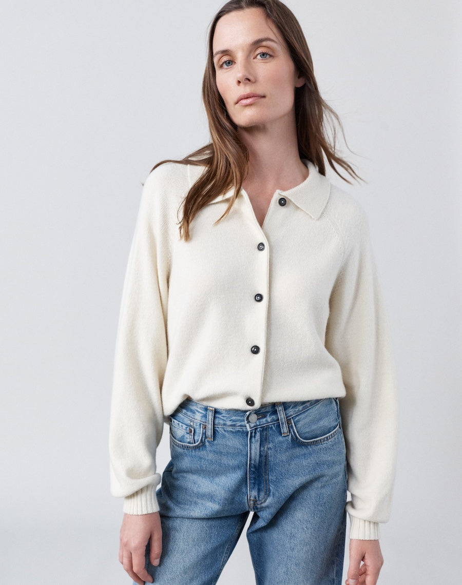 The Collared Button-Up - Undyed Ecru / Archive Sale