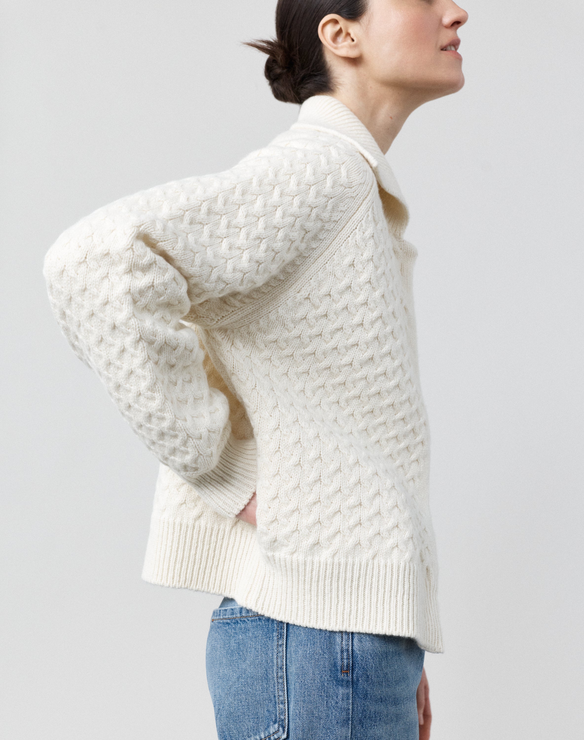 The Maree Jacket - Undyed Ecru