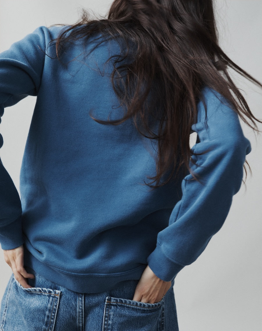 The Vintage-fit SWEATSHIRT - Ocean Blue, Renewed + Restored